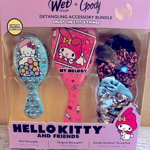 Hello Kitty hair brushes with scrunchies